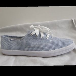 Blue and White Women's Keds